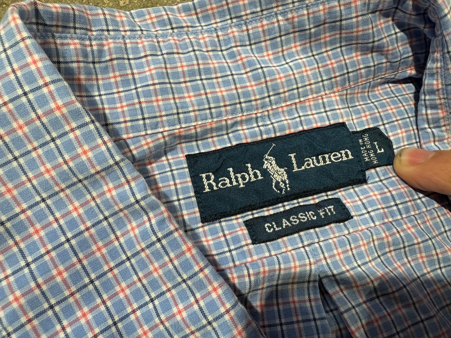 Polo Ralph Lauren Plaid Button up Shirt - Blue/Pink Size Large