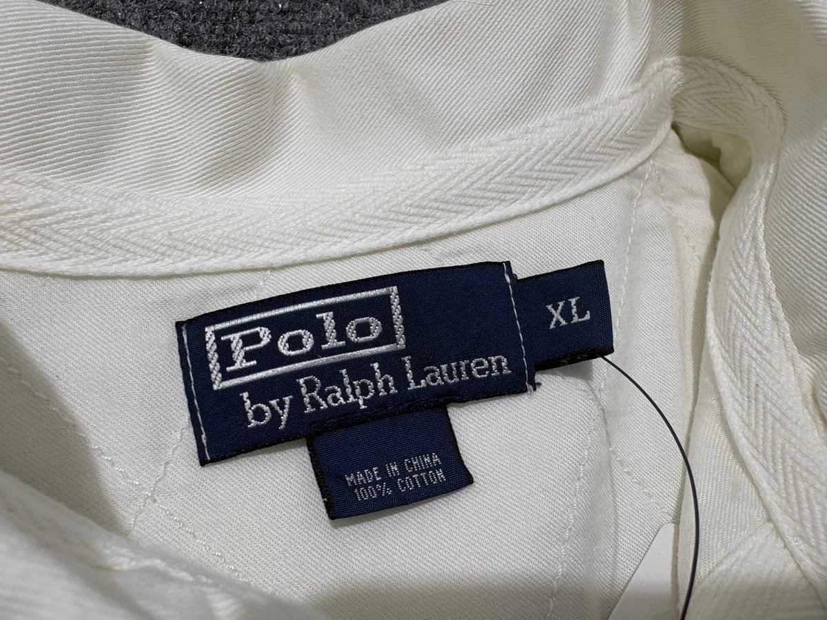 NEW Polo Ralph Lauren Chest Stripe Rugby - White / Navy Size XL
