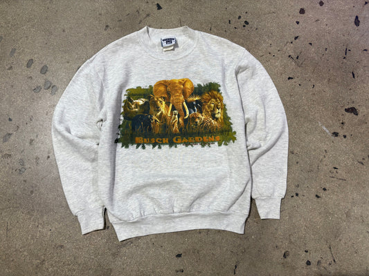 Busch Gardens Animals Crewneck - Grey Size Small