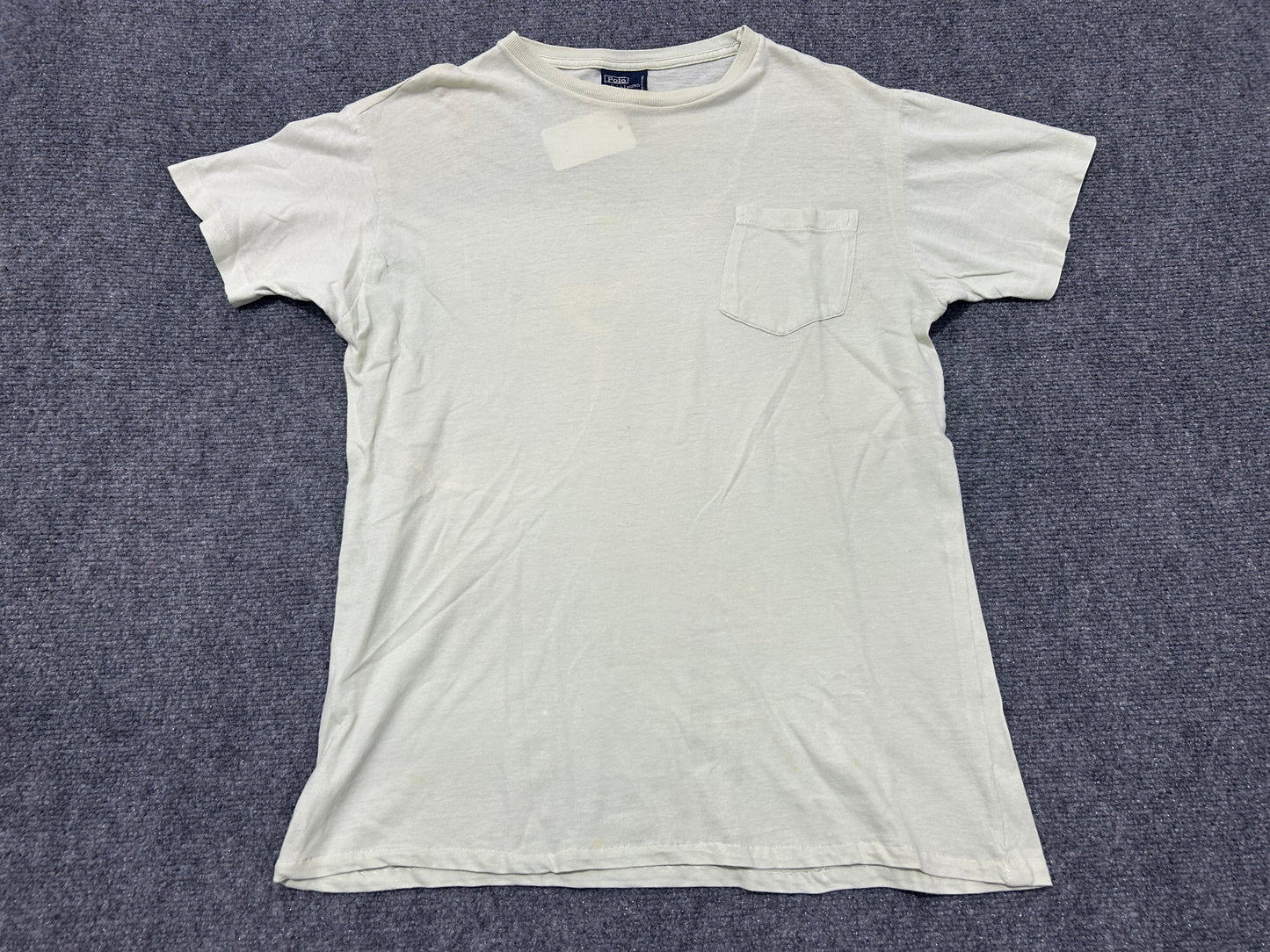90s Polo Ralph Lauren Single Stitch Pocket Tee - Mint  Size XL