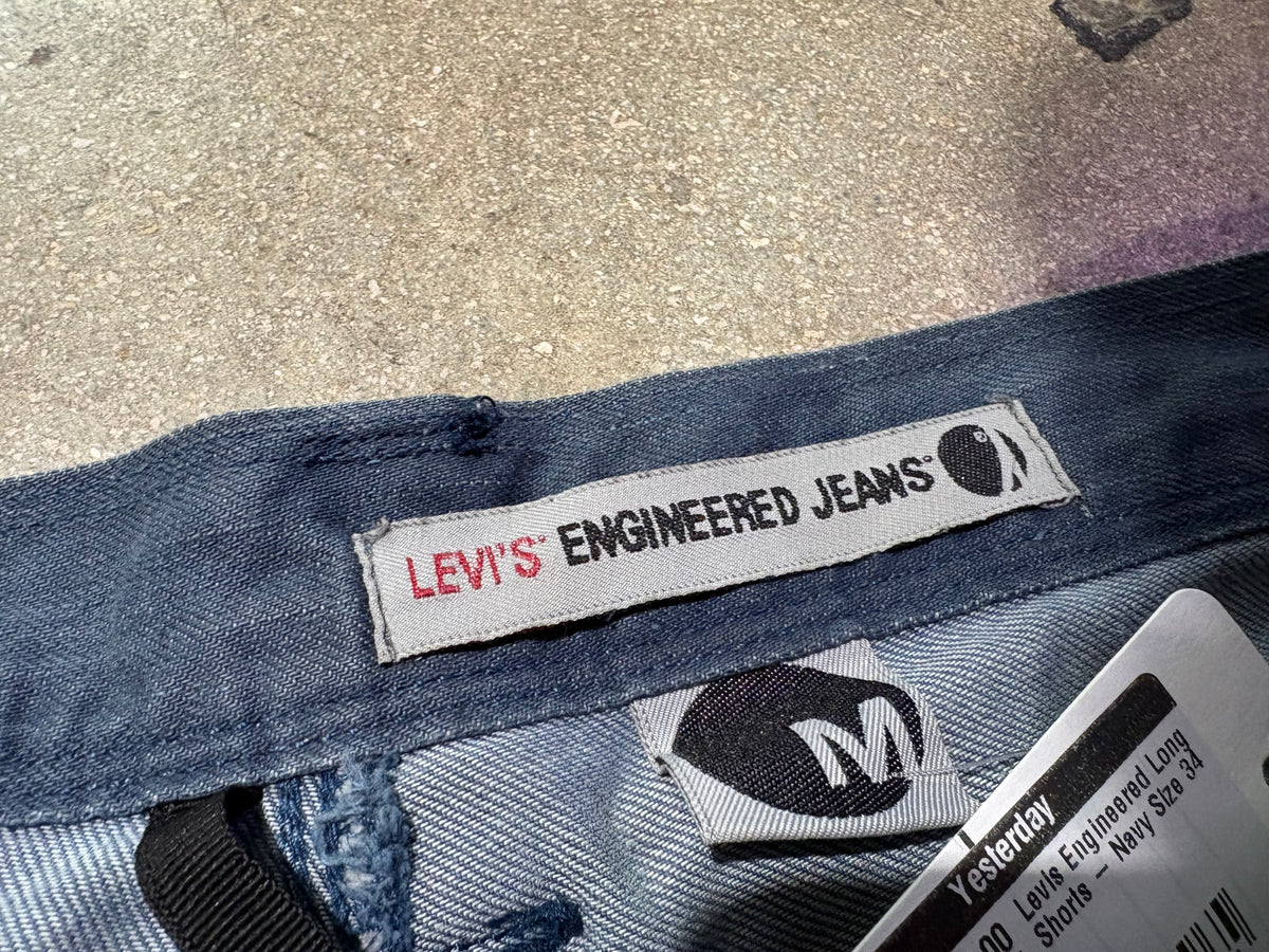 Levis Engineered Long Shorts - Navy Size 34