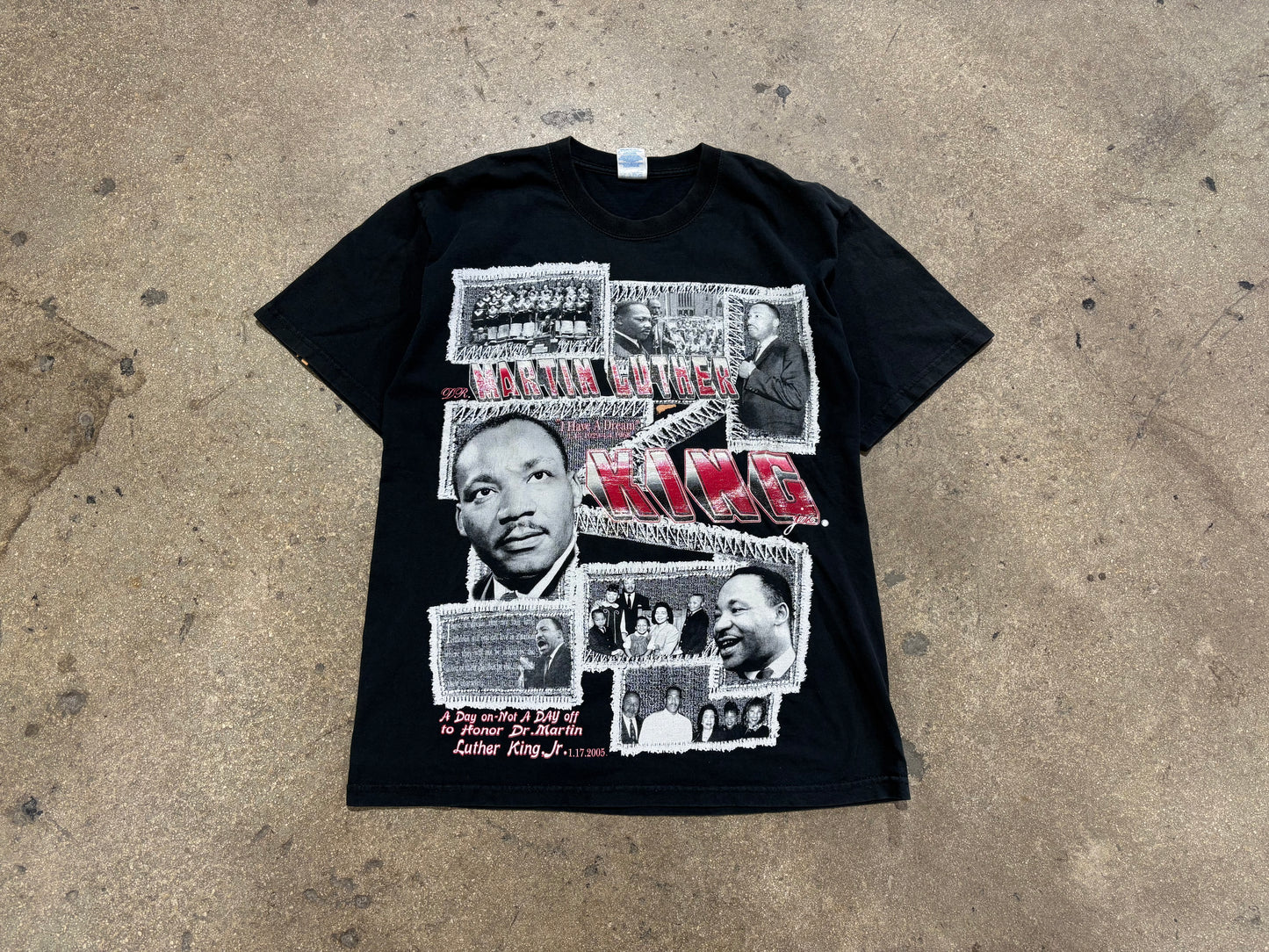 Martin Luther King MLK I Have A Dream Tee - Black Size Large