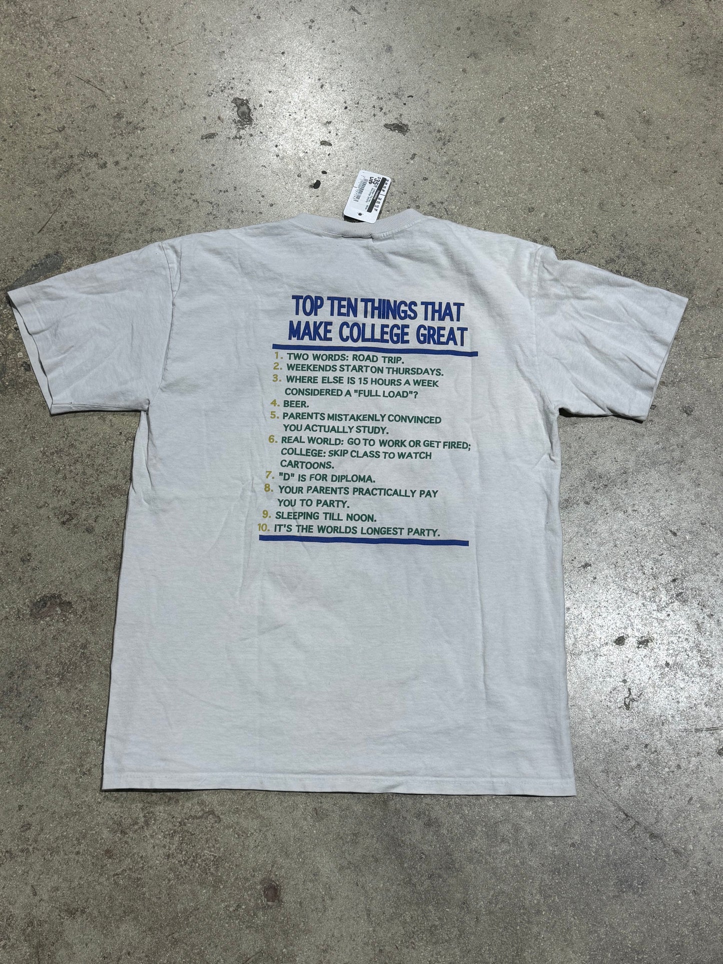 College: The Tee - White Size Large