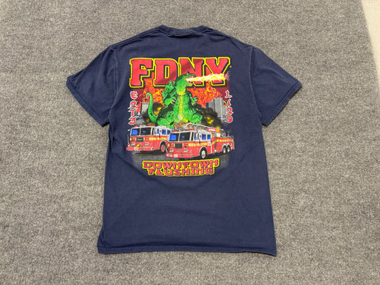 FDNY Godzilla tee - Navy Size Medium