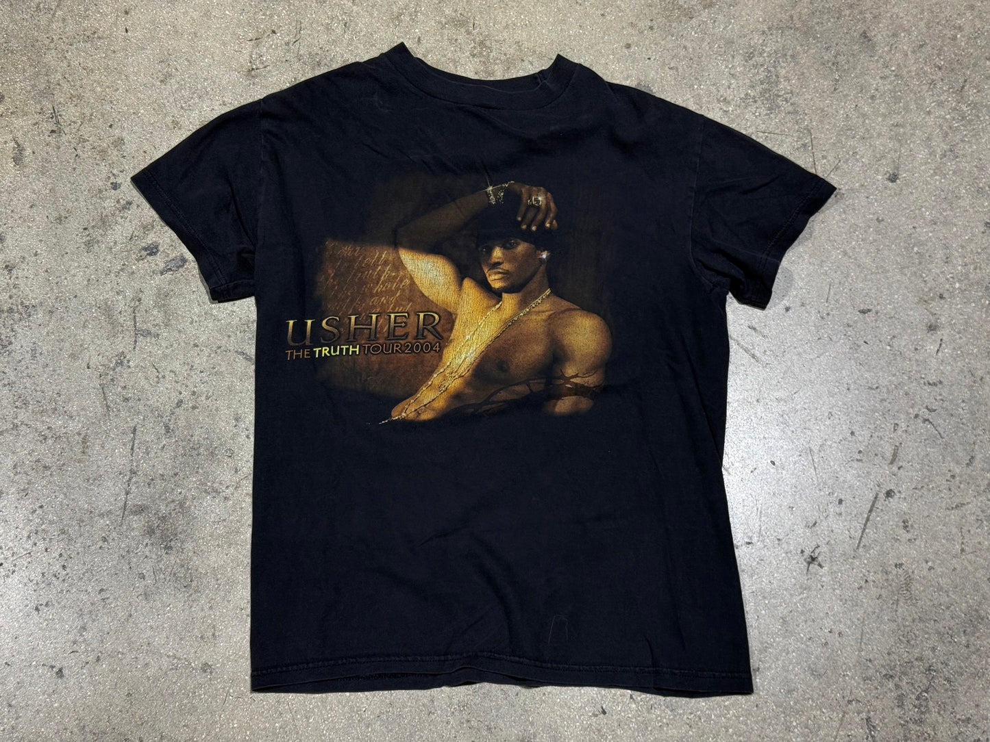 2004 Usher The Truth Tour Tee - Black Size Medium