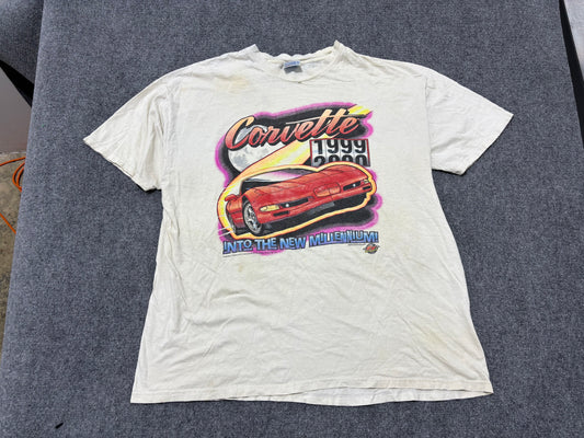 Corvette Into A New Millennium Tee - White Size XXL
