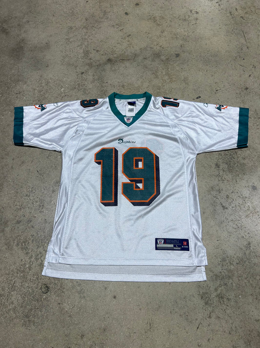 Miami Dolphins Brandon Marshall #19 Football Jersey - White Size Large(con)
