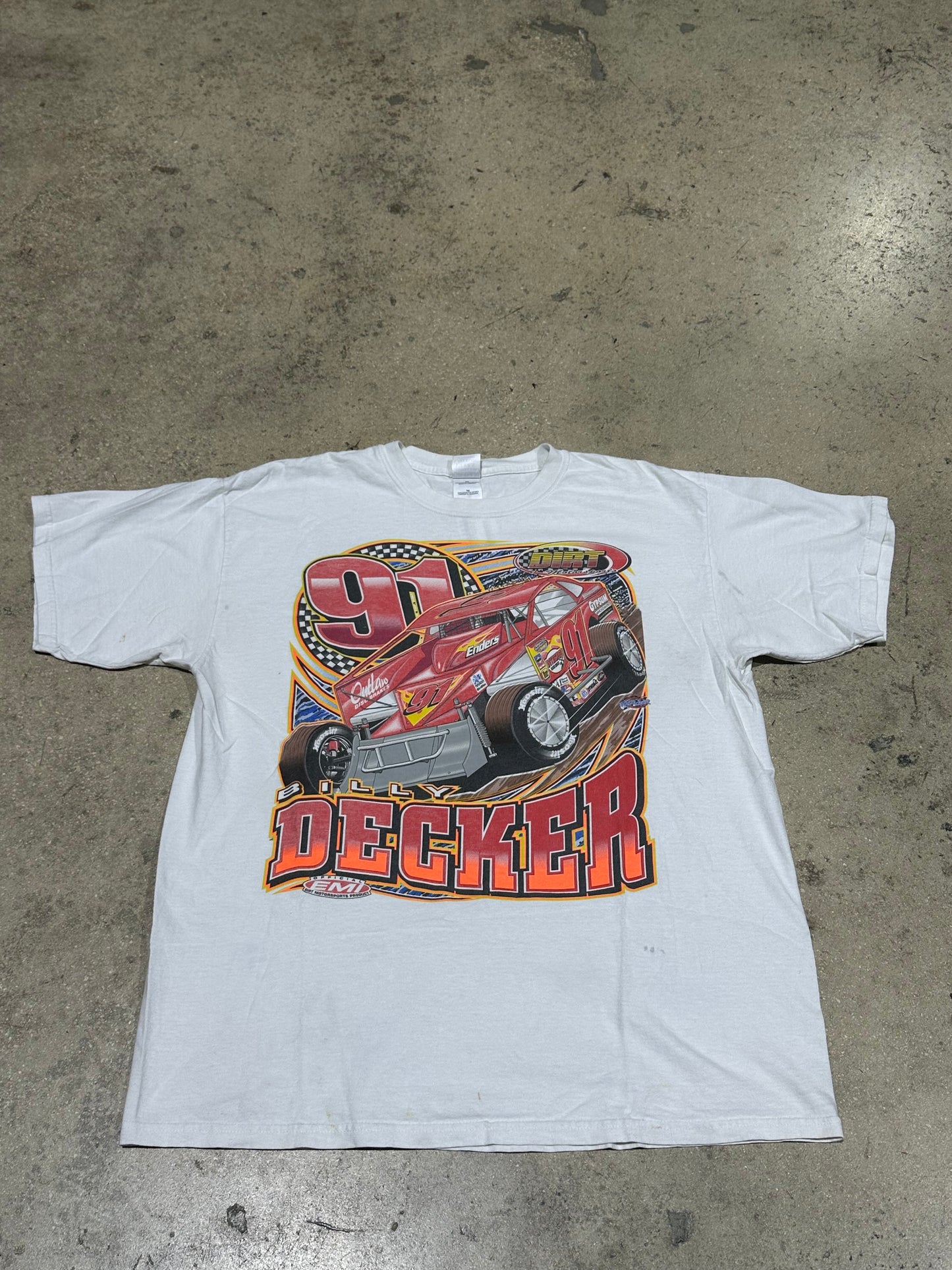 1998 Nascar Billy Decker Tee - White Size XL