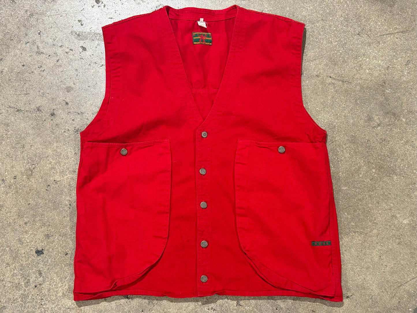 Rude Jeans Denim Vest - Red Size XL