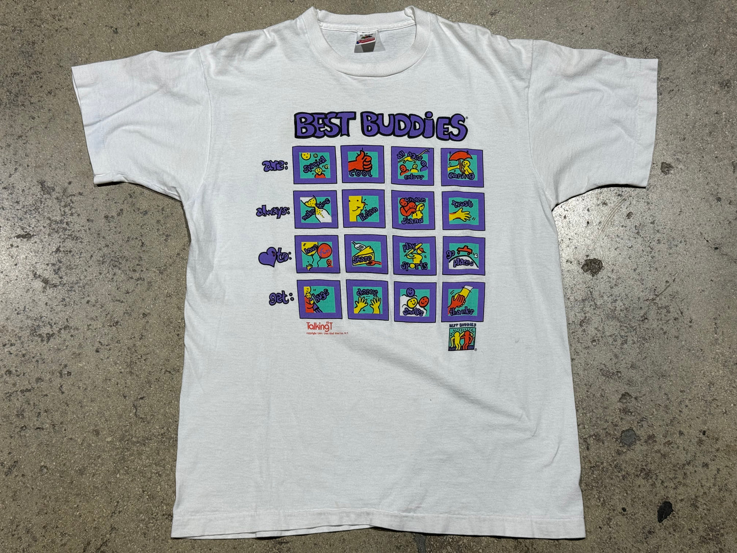 1991 Best Buddies Tee - White Size XL