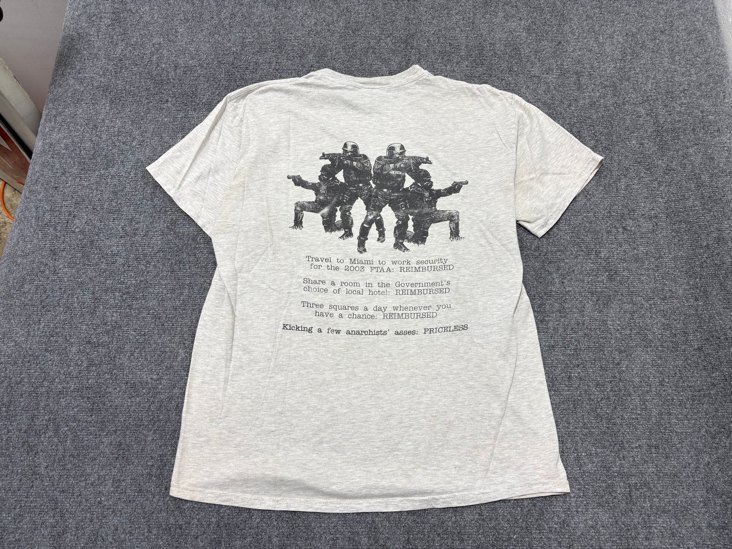 2003 FTAA Task Force Tee - Ash Grey Size Large