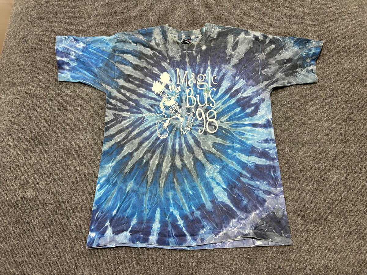 1998 Mickey Magic Bus Tye Dye Tee - Blue/Multi Size Large