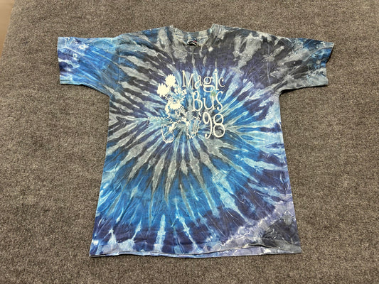 1998 Mickey Magic Bus Tye Dye Tee - Blue/Multi Size Large