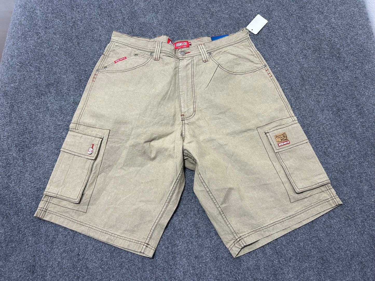 FLAWED RP55 Cargo Jean Shorts - Khaki Size 38