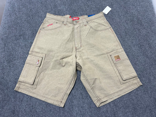 FLAWED RP55 Cargo Jean Shorts - Khaki Size 38