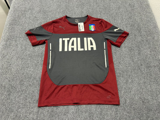 Puma Italy Soccer Jersey - Red/Gray Size Medium
