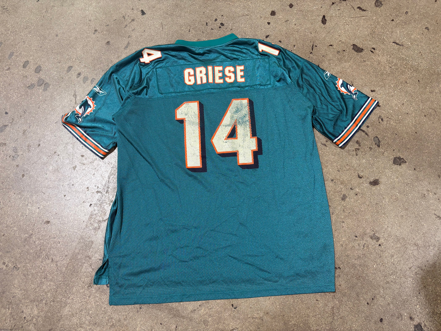 Miami Dolphins #14 Brian Griese Jersey - Teal size XXL