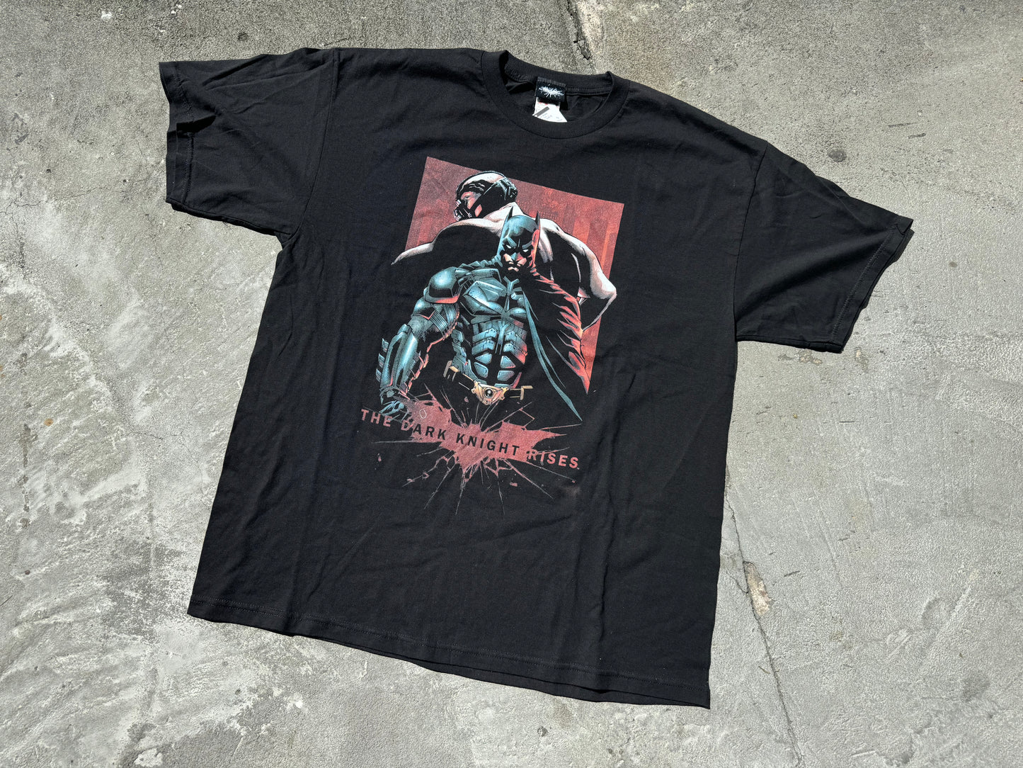 The Dark Knight Rises Batman & Bane Tee - Black Size XL