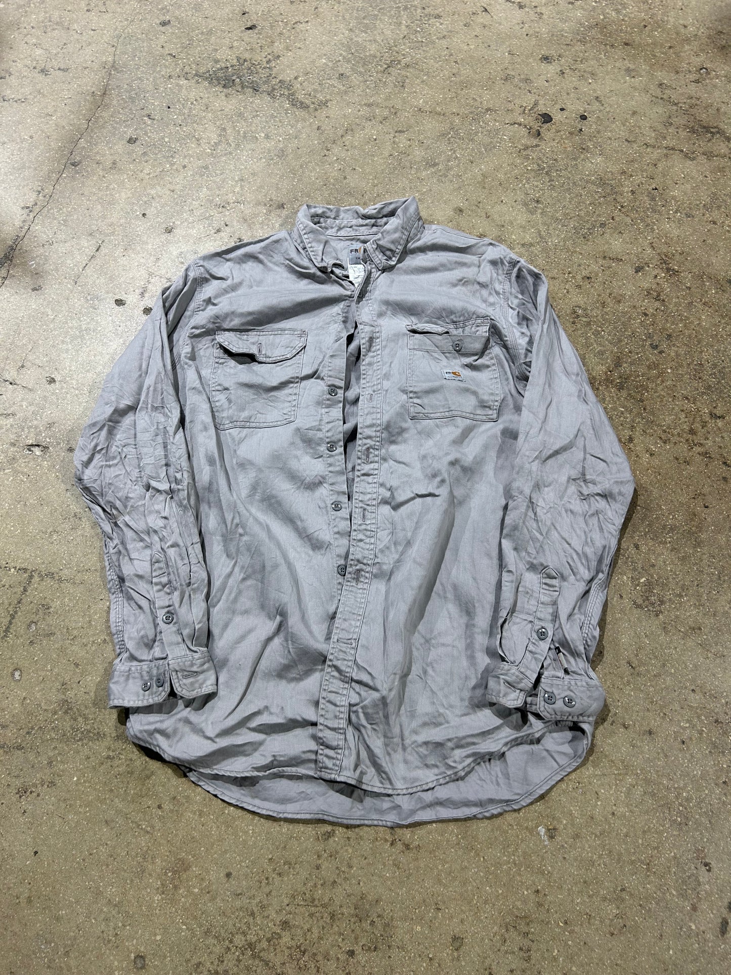 Carharttt Button Up Shirt - Gray Size XL