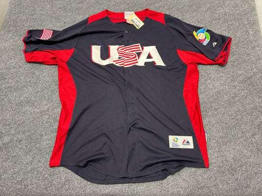 2013 Team USA Baseball Jersey - Navy/Red Size XL
