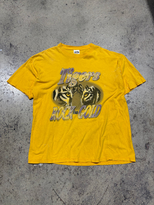 LSU Tigers Bootleg Tee - Yellow Size XXL (26x31)