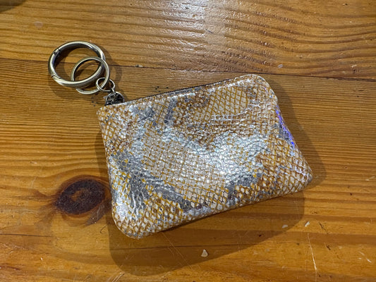 Patricia Nash Metallic Python Coin Purse - Tan
