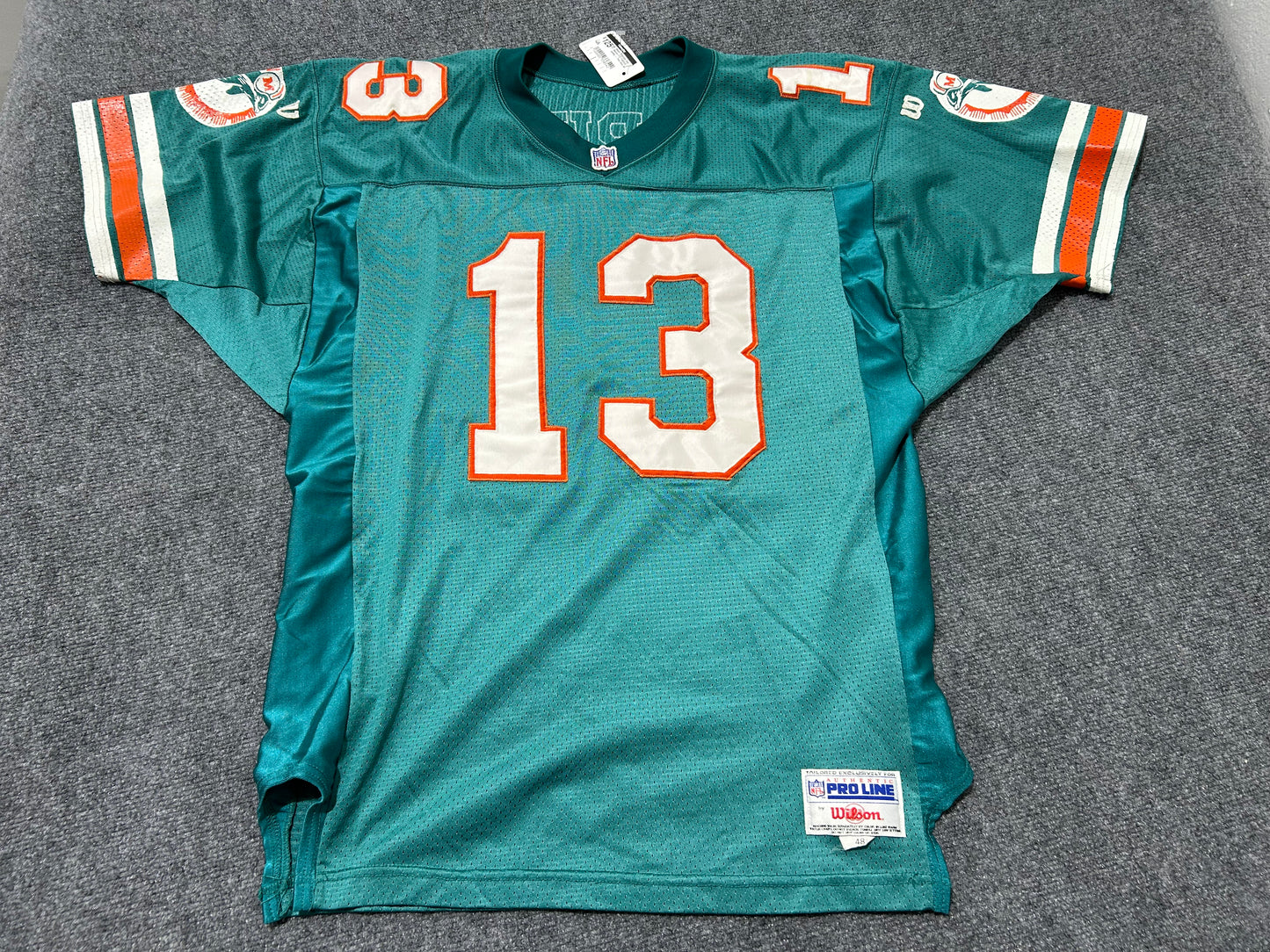 Miami Dolphins Dan Marino #13 Football Jersey - Teal Size 48