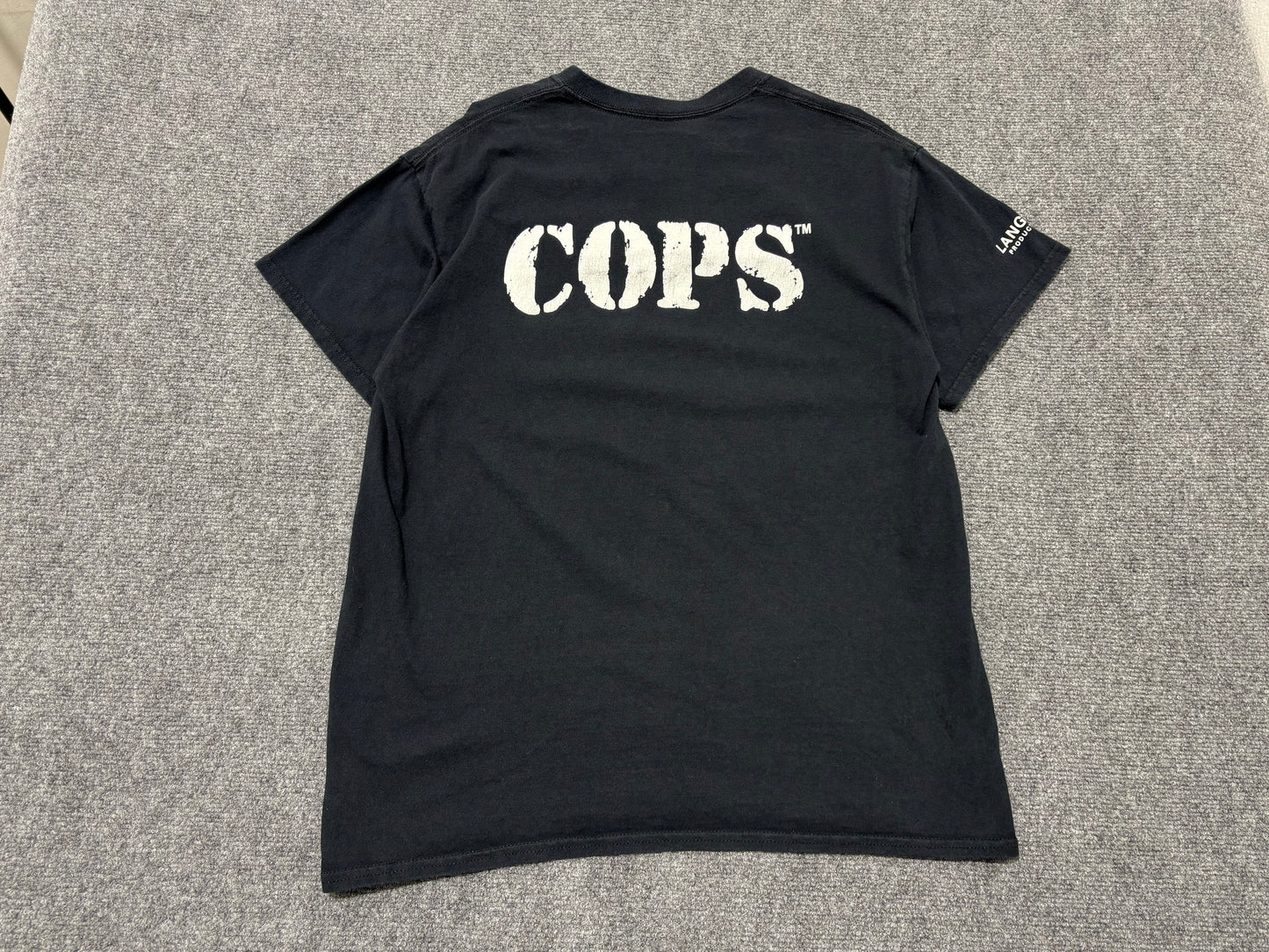 Cops Title Tee - Black Size Large