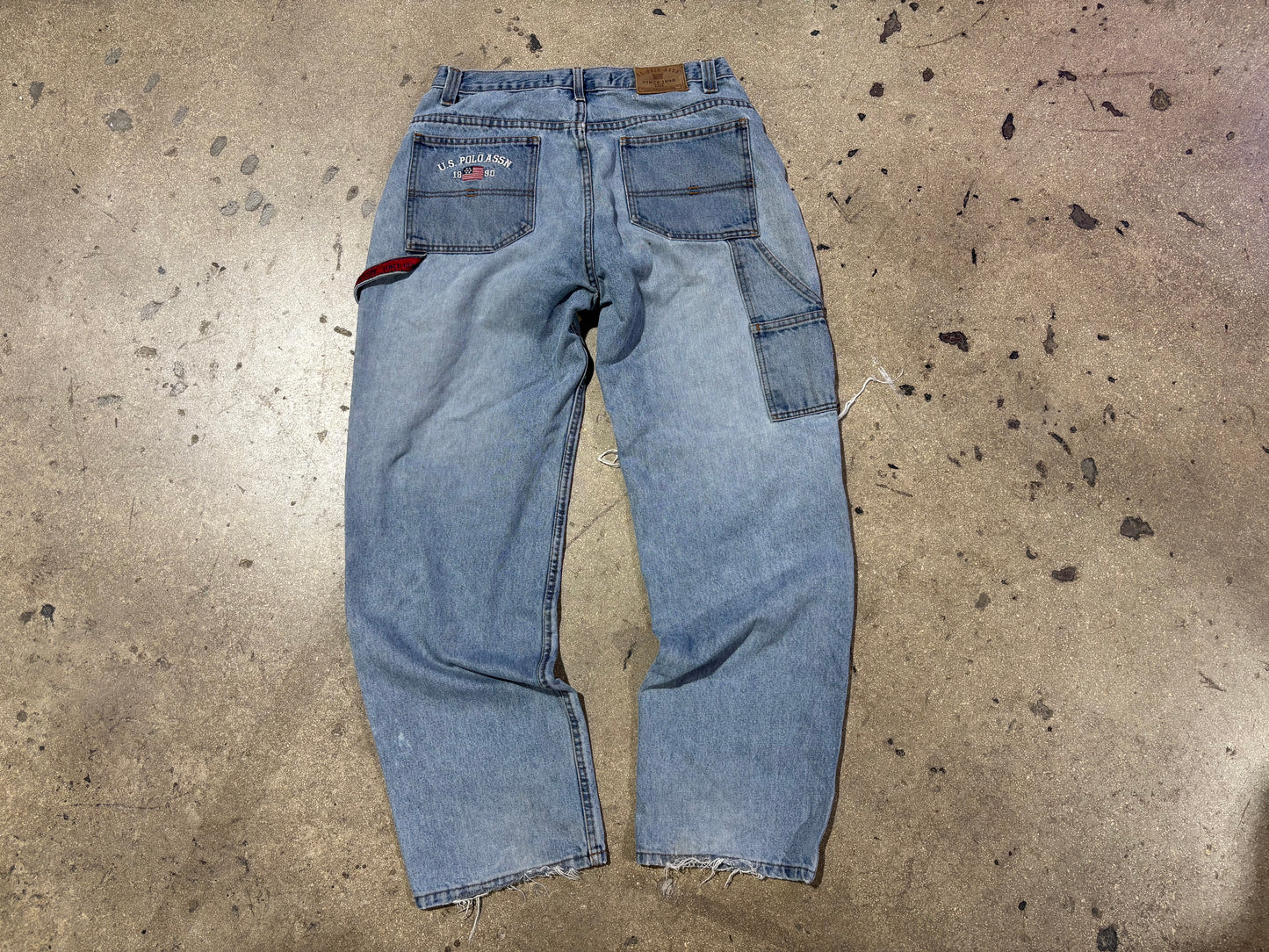 USPA Distressed Carpenter Jeans - Light Wash Size 34 x 34