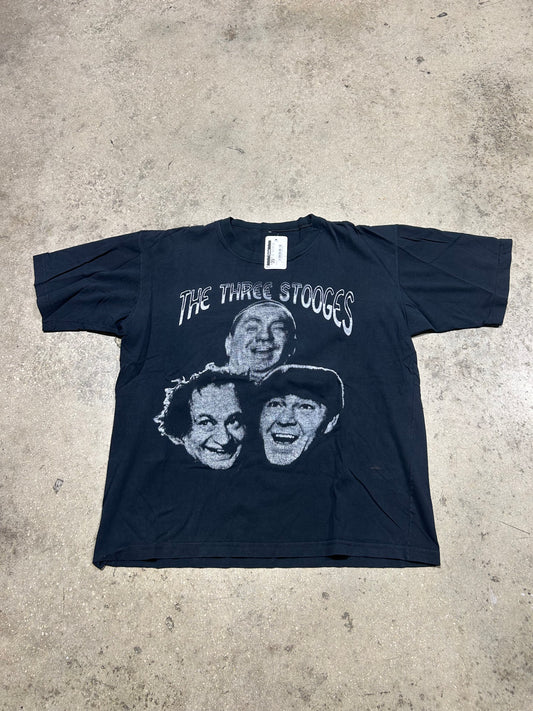 The Three Stooges Face Tee - Black Size Large