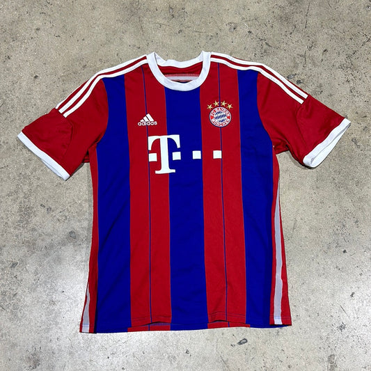 Adidas FC Bayern Munchen 2014-15 Soccer Jersey - Red/Blue Size XL