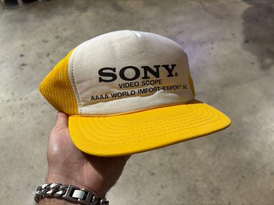 Sony Video Scope Trucker hat - Yellow / White