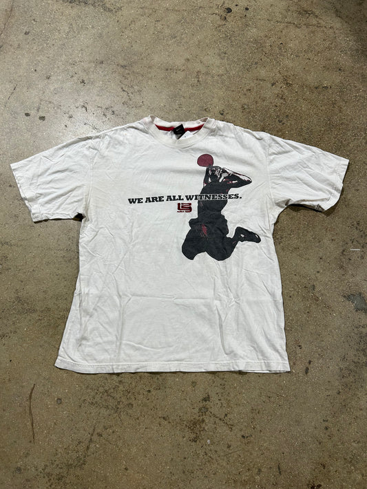 We All Are Witnesses Lebron Tee - White Size Large