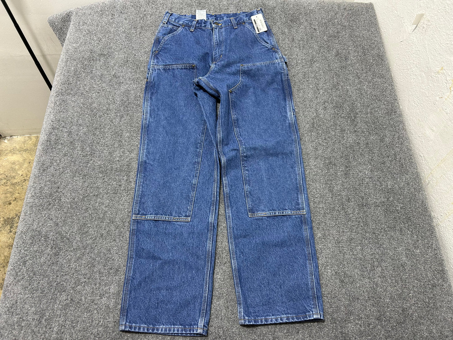 Carhartt Denim Double Knees Pants - Blue Size 32x34
