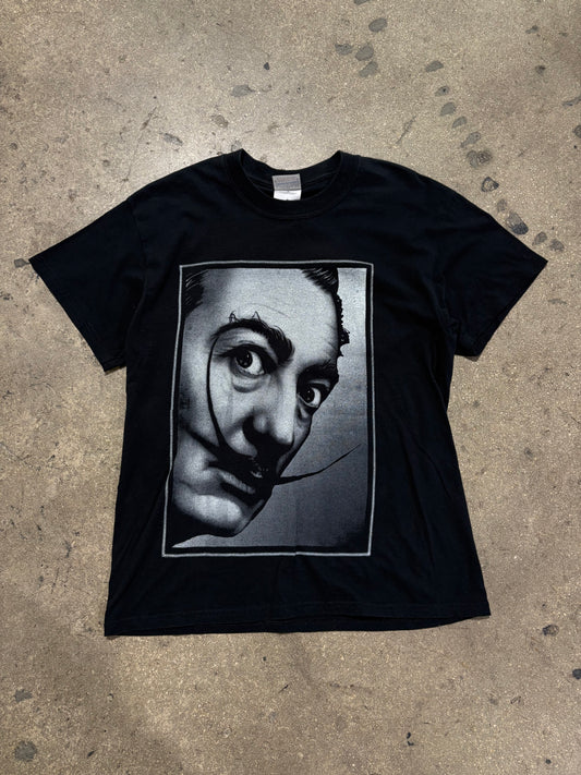 Salvador Dali Big Face Tee - Black Size Medium (19.5 x 27)