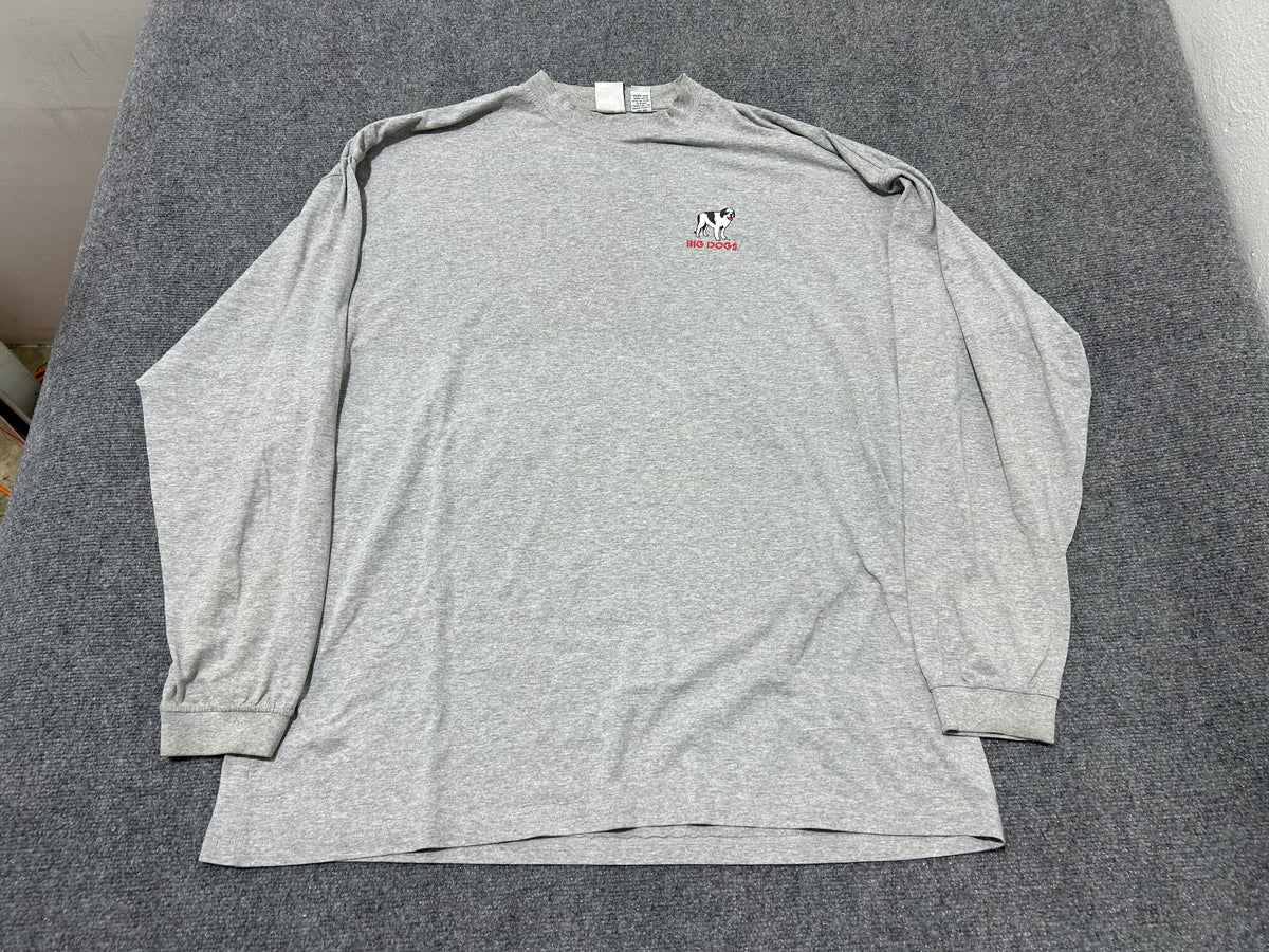 1998 Big Dogs Unleash The Power Football Long Sleeve Shirt - Gray Size XXXL