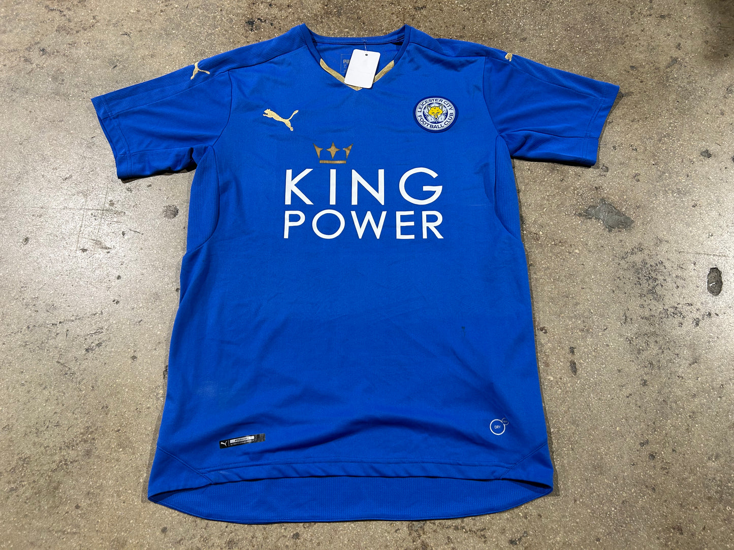 Puma Leicester City FC #9 Vardy Soccer Jersey - Blue Size Small