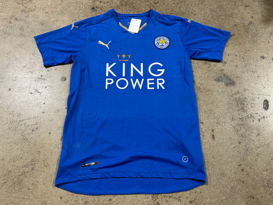 Puma Leicester City FC #9 Vardy Soccer Jersey - Blue Size Small