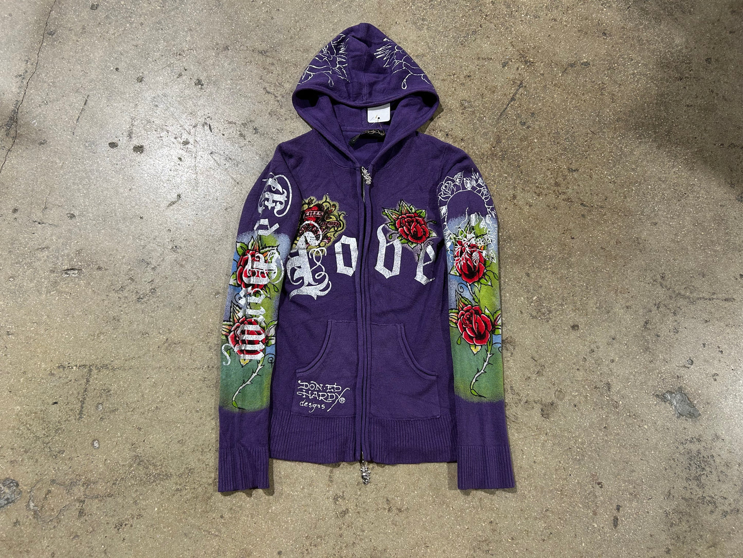 Knit Ed Hardy Jacket - Purple Size XS