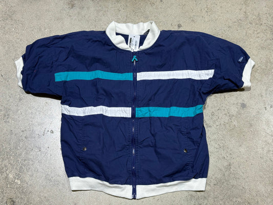 Christian Dior Zip Up Sailing Shirt - Navy/White Size Large