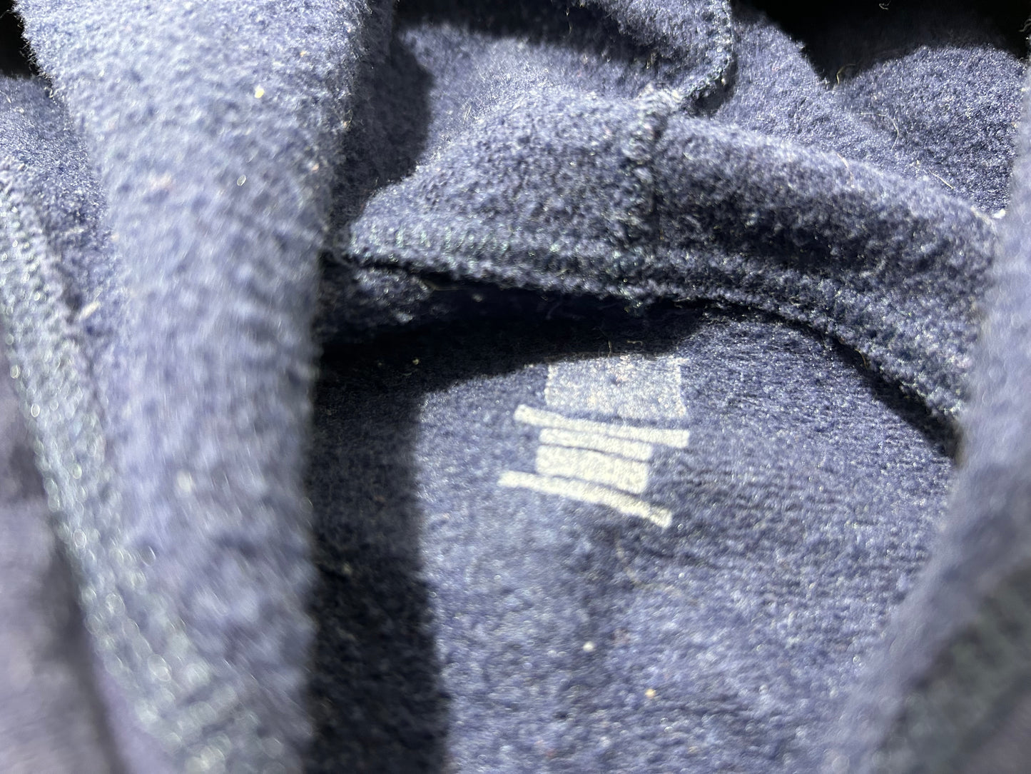 Hanes Patchwork Zip Up Jacket - Navy Size Small