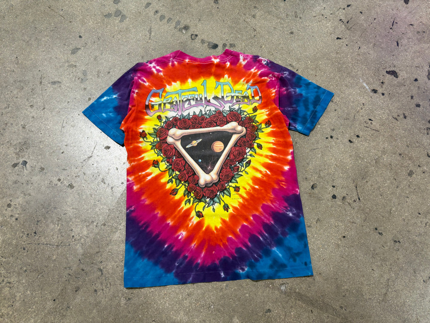 1992 Liquid Blue Grateful Dead Space Your Face Tee - Tie Dye Size Large