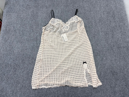 Victoria Secret Polka Dot Lingerie Dress - Cream / Black Size Large