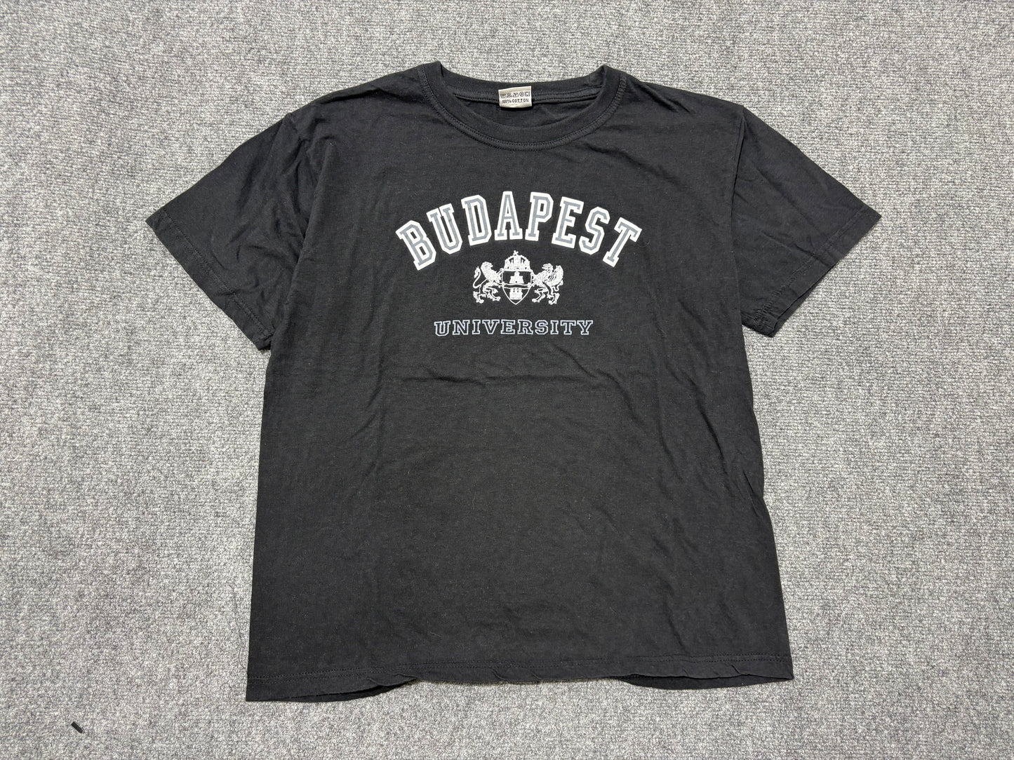 Budapest University Tee - Black Size Large