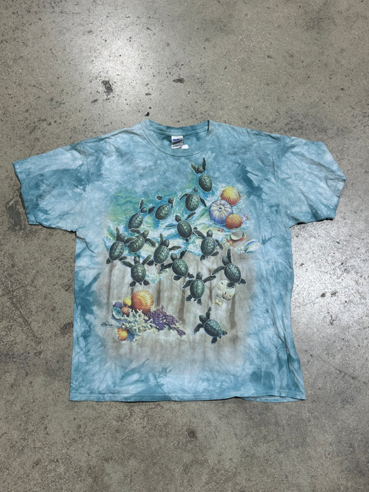 Turtles Under The Sea Tee - Light Blue Size XL