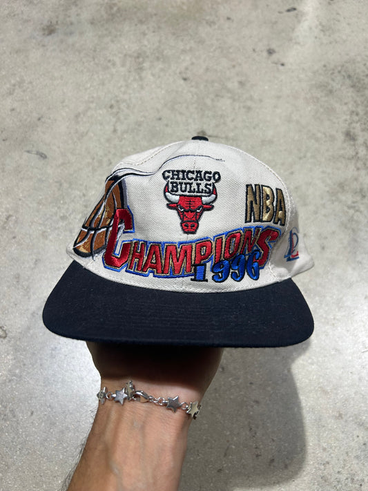 1996 Chicago Bulls Championship Hat - Cream/Multi (con)