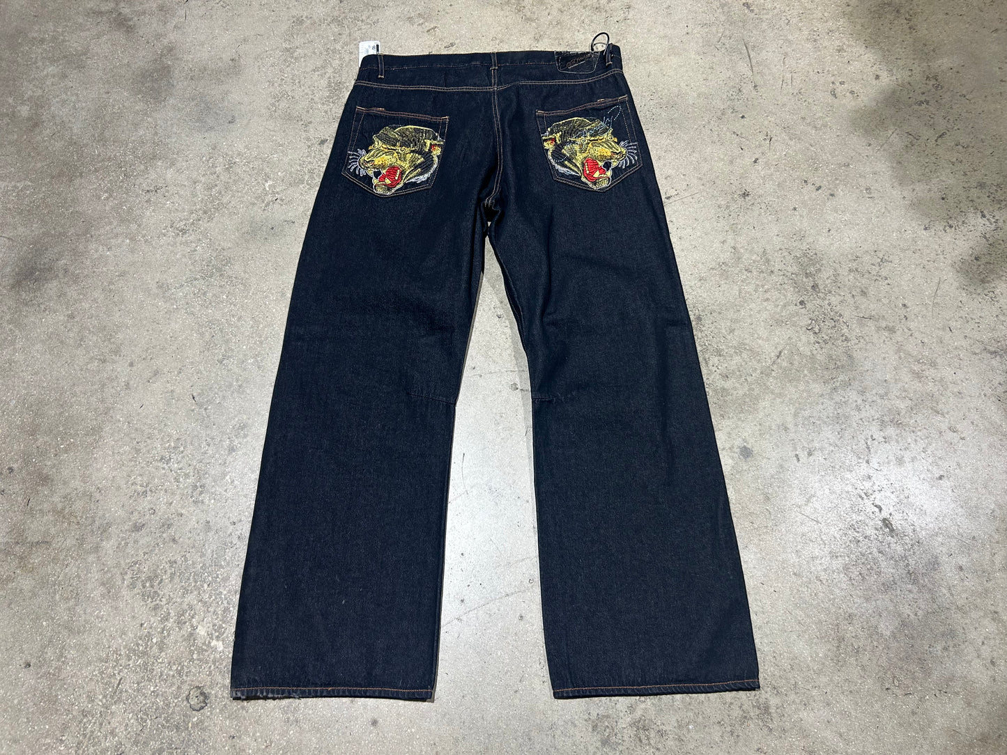 Ed Hardy Tiger Denim Jeans - Black Size 44
