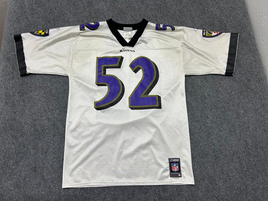 Baltimore Ravens Ray Lewis #52 Football Jersey - White Size Medium