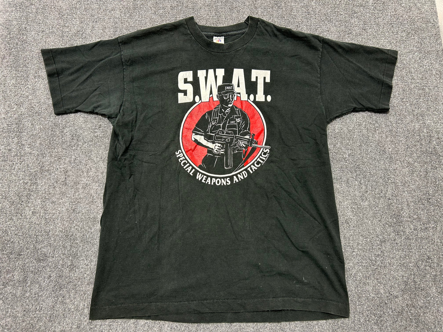 1992  SWAT Special Weapons and Tactics Tee - Black Size XL