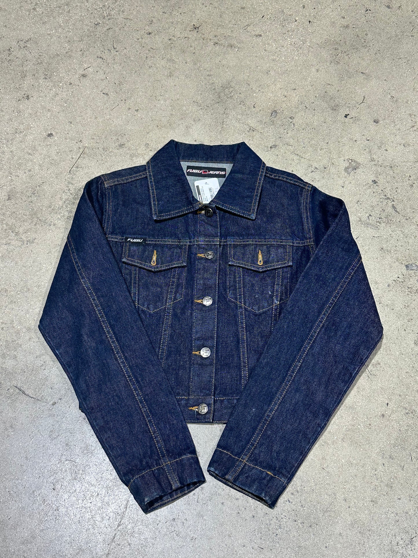 Women's Fubu Denim Jacket - Dark Wash Size Medium